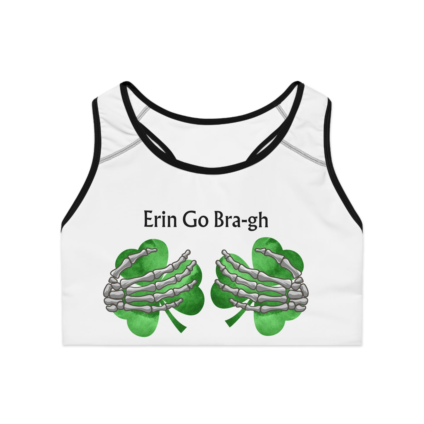 Erin Go Bragh - White Sports Bra