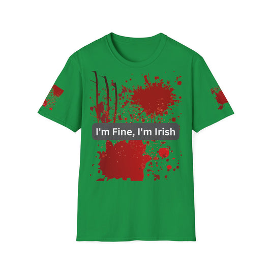 I'm Fine, I'm Irish - Halloween Unisex Softstyle T-Shirt