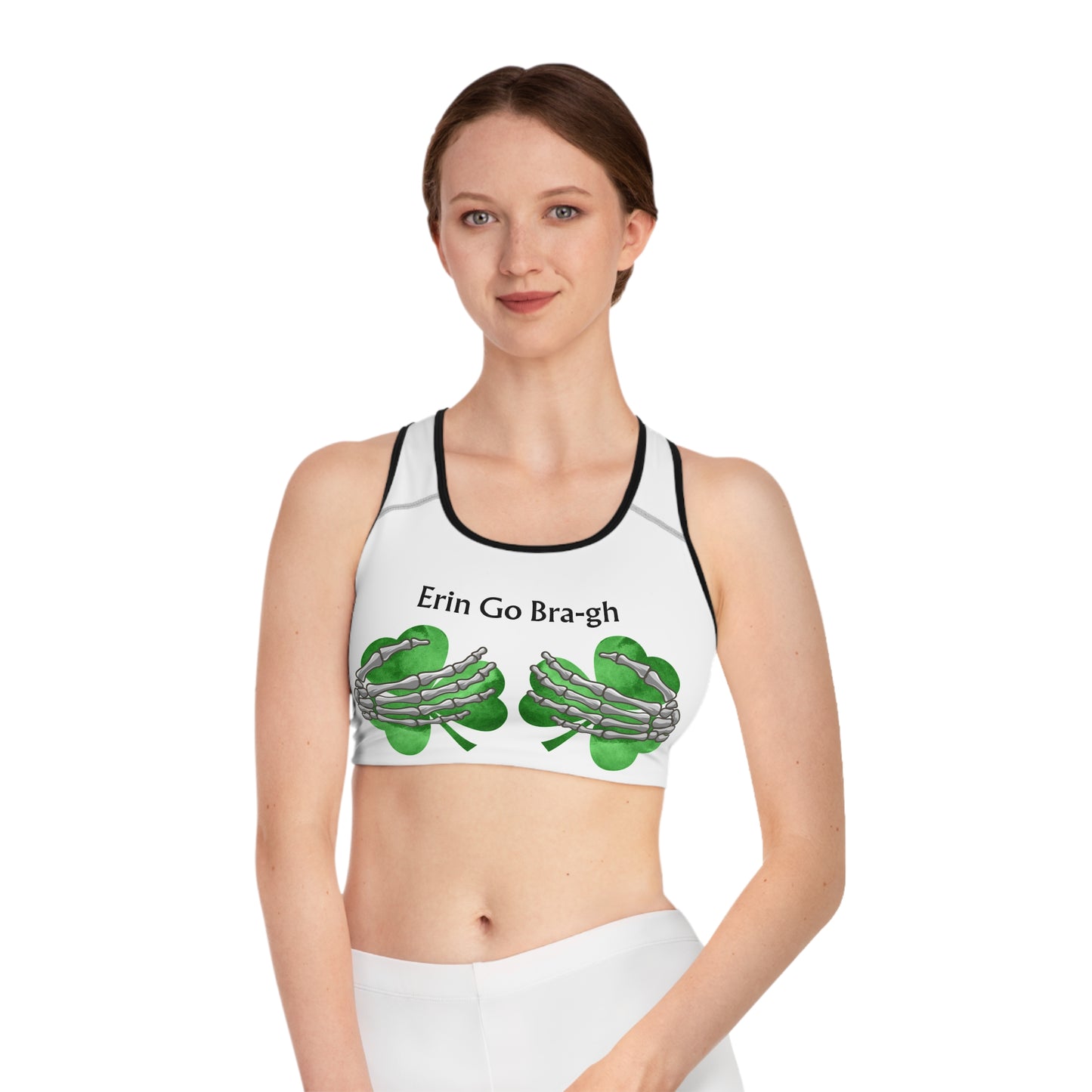 Erin Go Bragh - White Sports Bra