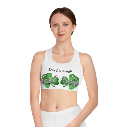 Erin Go Bragh - White Sports Bra